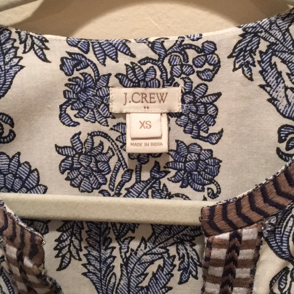 J. Crew Factory Floral Long Sleeve Blouse, Size XS - Picture 2 of 4